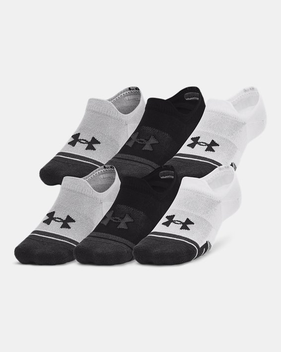 Unisex UA Performance Tech 3-Pack Ultra Low Tab Socks in Gray image number 0